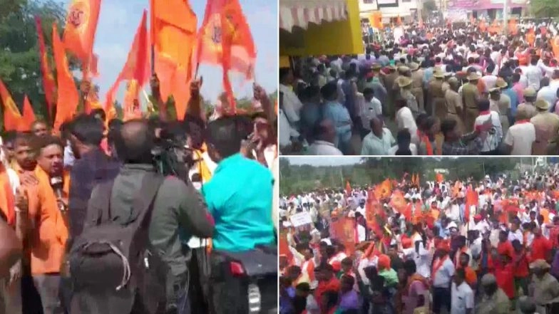 Jesus Christ Statue in Kanakapura: RSS, VHP & Hindu Jagarana Vedike Protest Against Construction in DK Shivakumar's Bastion