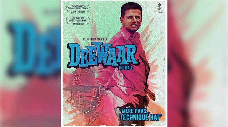 Rahul Dravid Turns 47: Rajasthan Royals Wishes ‘The Wall’ With a Rendition Banner of Deewar Movie