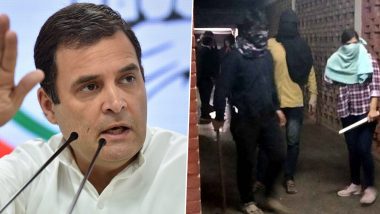 JNU Violence: Rahul Gandhi Tweets Saying 'Fascists in Control of Nation Afraid of Voices of Brave Students', Calls Attack 'Reflection of Fear'