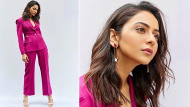 Rakul Preet Singh Is Pretty, Perfect and Poised in a Pink Pantsuit!