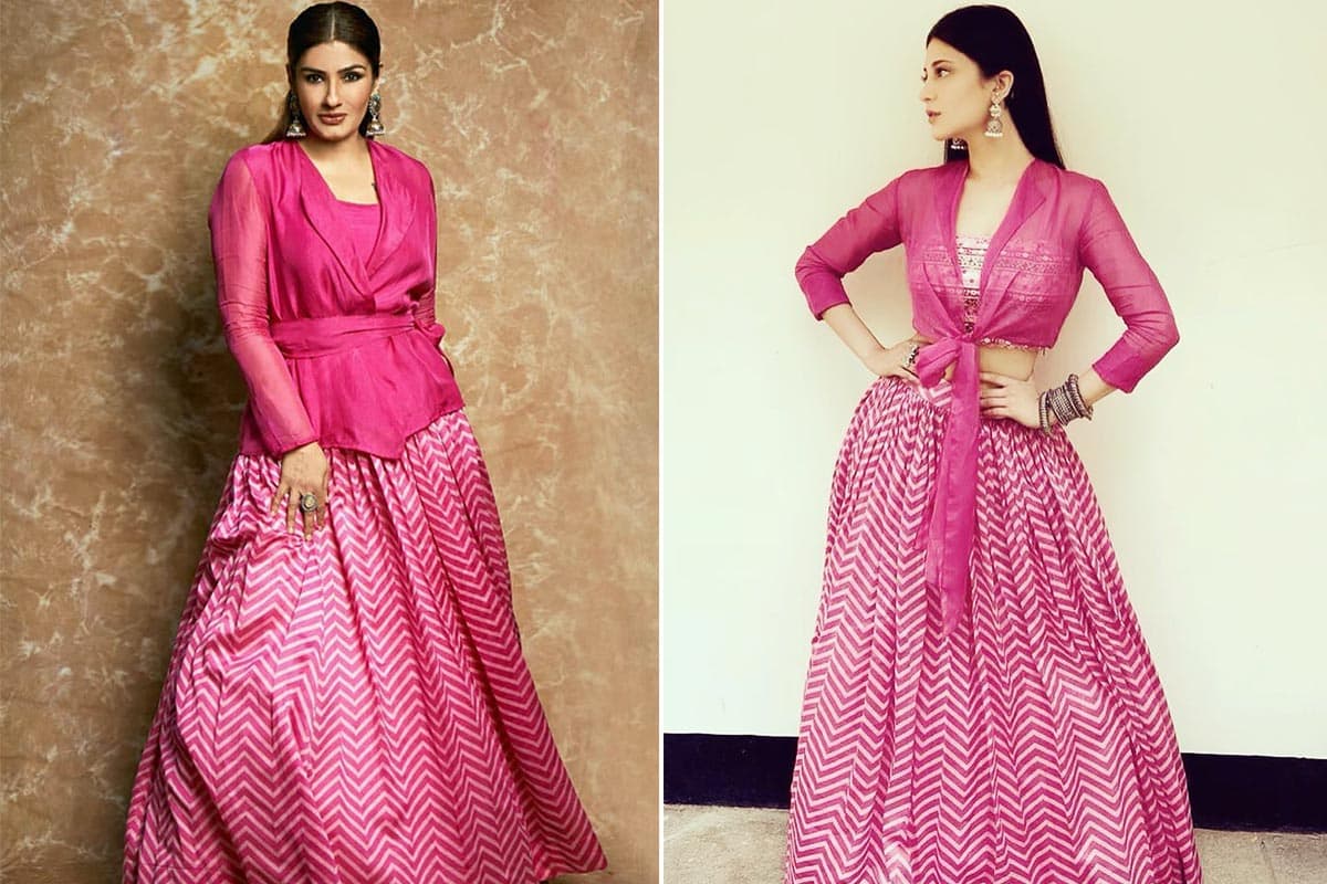 Raveena Tandon and Shruti Haasan in Label Anushree