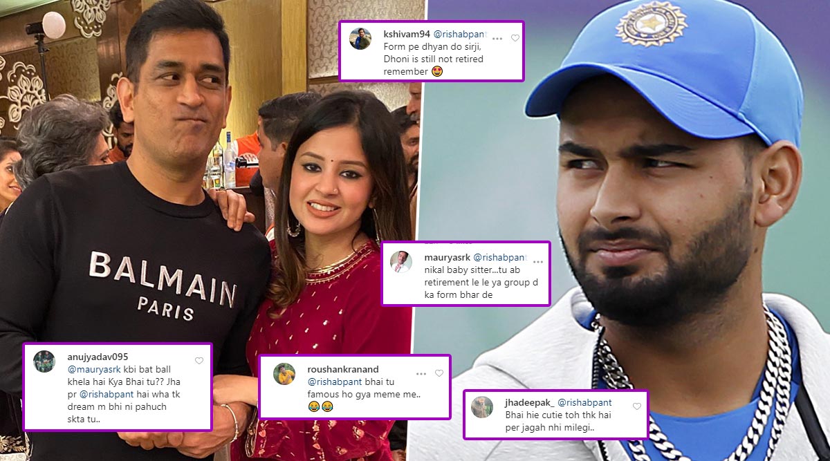 Rishabh Pant Comments on Sakshi Dhonis Post, Annoyed Fans Taunt Wicket-Keeper Batsman With Focus on Cricket Jibe 🏏 LatestLY picture