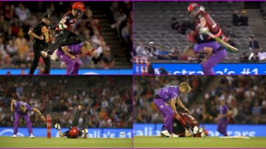 Sam Harper Collides With Bowler During Hobart Hurricanes vs Melbourne Renegades BBL 2019-20 Match, Suffers Concussion