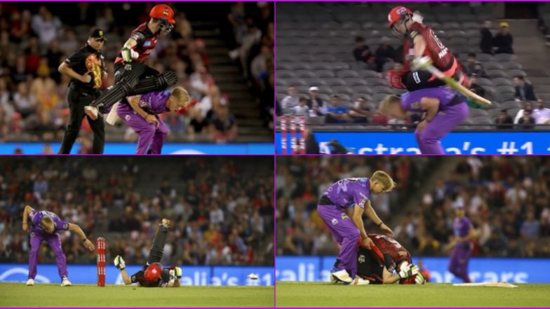Sam Harper Collides With Bowler During Hobart Hurricanes vs Melbourne Renegades BBL 2019-20 Match, Suffers Concussion