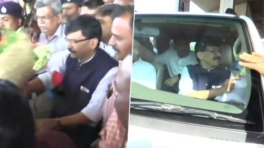 Sanjay Raut Arrives in Belgaum Amid Protest by Pro-Kannada Outfits, Says 'Being Taken to Unknown Location by Karnataka Police'