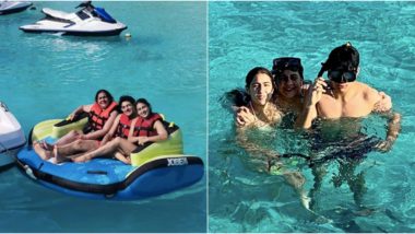 Sara Ali Khan Shares Adorable Pictures With Mom Amrita Singh and Brother Ibrahim Ali Khan as They Go Swimming in Maldives (See Pics)