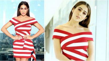 Sara Ali Khan Turns Into a Candy Cane With a Super Hot Red and White Striped Dress and We are Totally Digging It! (See Pics)