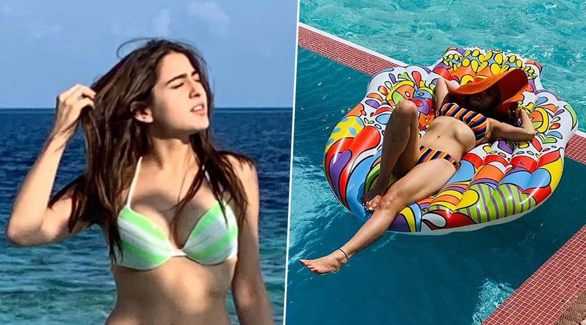 Sara Ali Khan's Love Affair With Striped Bikini In Her Maldivian