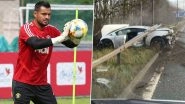 Sergio Romero Escapes Unhurt After &pound;170,000 Lamborghini Crashes into Roadside Barrier Outside Manchester United Training Complex