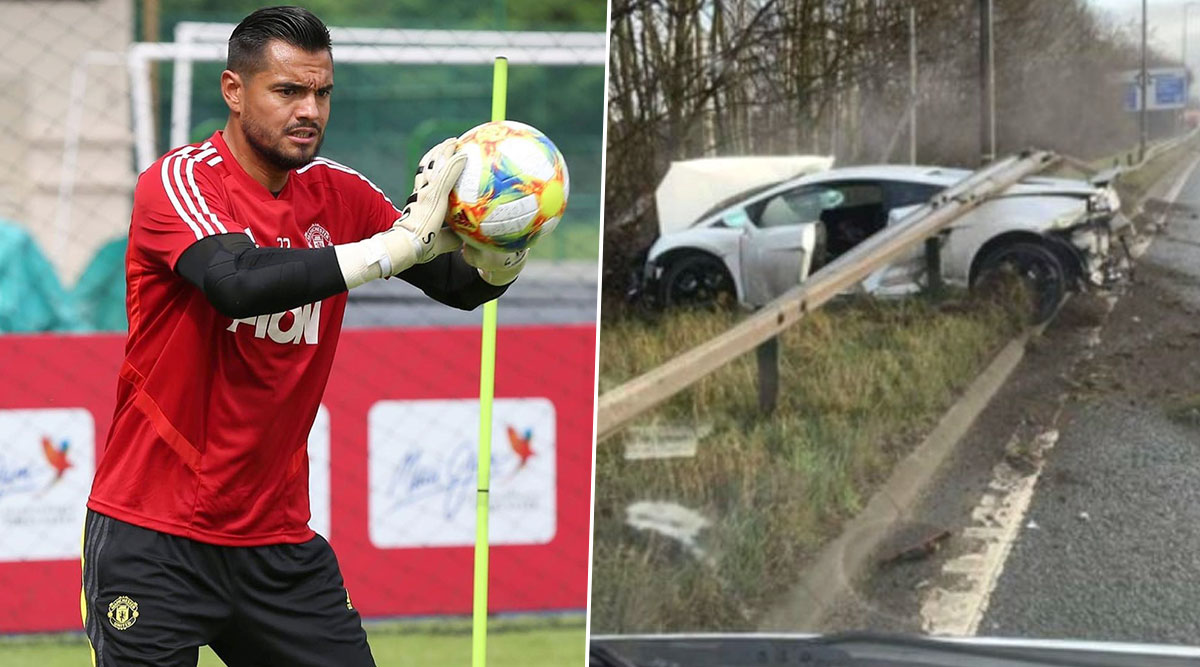 Sergio Romero Escapes Unhurt After £170,000 Lamborghini Crashes into  Roadside Barrier Outside Manchester United Training Complex | ⚽ LatestLY