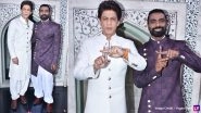 Shah Rukh Khan Looks Dapper In a White Pathani Suit as He Poses With Remo D'Souza On Dance Plus 5 Sets (View Pics)