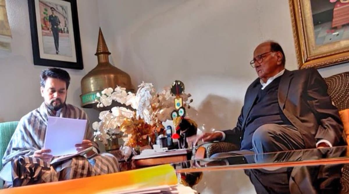 Sharad Pawar Meets Anurag Thakur to Discuss Revival of Scam-Hit PMC Bank Sharad Pawar Meets Anurag Thakur to Discuss Revival of Scam-Hit PMC Bank