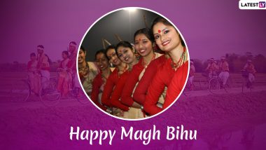 Happy Magh Bihu 2020 Wishes in Assamese: WhatsApp Stickers, GIF Images, Facebook Greetings, SMS Templates to Send Bhogali Bihu Messages