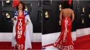 Grammys 2020: Joy Villa Turns Up Wearing a 'Trump 2020 - Impeached and Re-elected' Dress on the Red Carpet and Netizens Don't Know How to React (View Pics)
