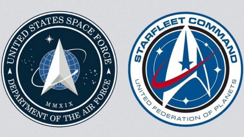 Donald Trump Gets Trolled for New US Space Force Logo That Looks Like Star Trek’s Starfleet Command Logo (View Pic)