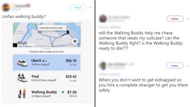 Uber App Shows 'Walking Buddy' Option Among Rides to Choose, Company Replies After Pic Goes Viral