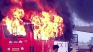 Thane Bound Luxury Bus Catches Fire, Gets Charred, But No Casualties