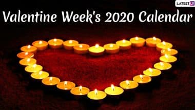 Valentine Week 2020 Day-Wise Date Sheet in PDF For Free Download Online: Rose Day, Kiss Day to Valentine’s Day, Check Calendar With Full Dates to Celebrate the Festival of Love