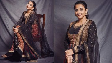 Yo or Hell No? Vidya Balan in a Rs. 44,750 Ri by Ritu Kumar Ensemble for Shakuntala Devi – The Human Computer Promotions