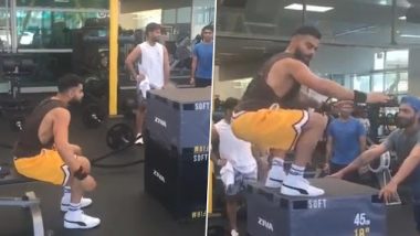 Virat Kohli Sweats It Out in Gym Ahead of Third T20I Clash Between India and New Zealand (Watch Video)