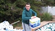 YouTuber Tyler Oliveira Uses 10 Lakh Paper Towels to Soak Pool, Gets Criticised For Wasting Resources (Watch Video)