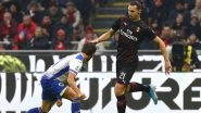 Zlatan Ibrahimovic Makes His Debut for AC Milan As Sampdoria Hold Rossoneri&rsquo;s to a Goalless Draw in Serie A 2019&ndash;20 Clash