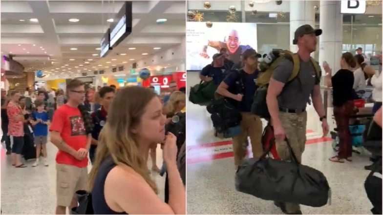 Australia Bushfires: American Firefighters Receive Rousing Welcome at Sydney Airport, Video of Crowd Applauding Goes Viral
