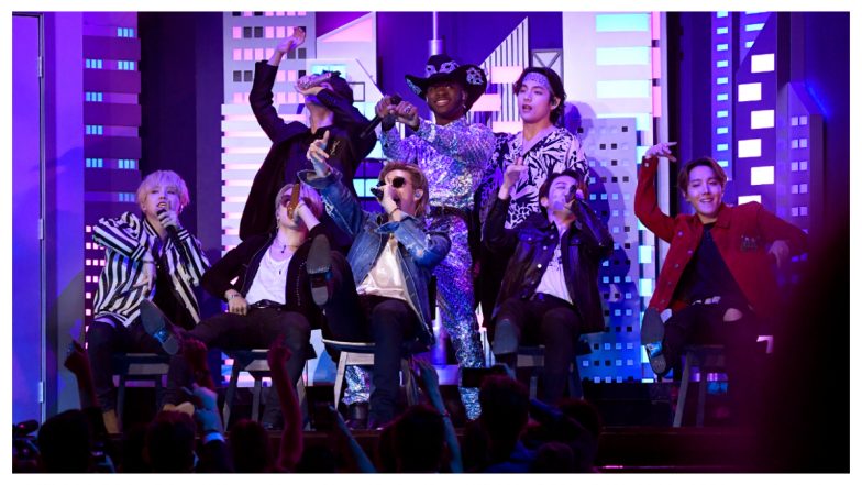 Lil Nas X and BTS Debut At Grammy Awards 2020 With a Spectacular Performance on 'Seoul' Town Road (Watch Video)