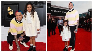 Grammys 2020: Chris Brown Walks The Red Carpet with 5-Year-Old Daughter Royalty