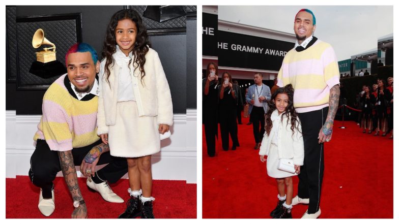 Grammys 2020: Chris Brown Walks The Red Carpet with 5-Year-Old Daughter Royalty