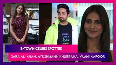 Sara Ali Khan At Aanand L Rai's Office, Ayushmann Khurrana At Sbzs Party And Other Celebs Spotted