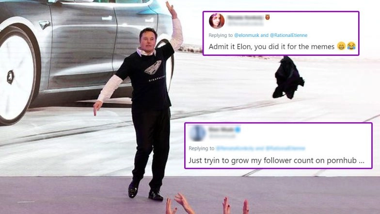 Elon Musk and His Pornhub Goals, Jokes About Dancing Seductively at Tesla’s Shanghai Event to Increase Followers on XXX Website (Watch Viral Video)