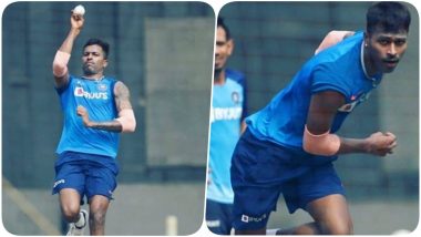 Hardik Pandya Sweats it Out With Indian Team at Wankhede Stadium Ahead of India vs Australia 1st ODI 2020, Teases his Return