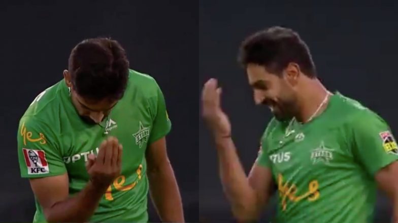 Hat-Trick Hero Haris Rauf Comes Up With 'Adaab Celebration' in BBL 2019-20, Watch Video