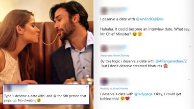 ‘I Deserve a Date With’ Trends on Twitter and Netizens Post Hilarious Tweets With Surprising Names for a Romantic Evening! Check Funny Memes and Jokes