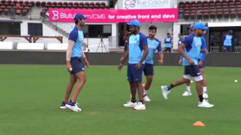 Indian Cricket Team Takes Part in New Catching Drill Ahead of 3rd T20I vs New Zealand, Watch Video