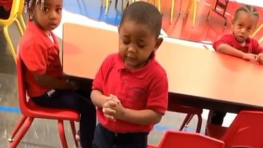 US Toddler Leading His Preschool Classmates in Prayer Before Meal Will Warm Your Heart (Watch Adorable Video)