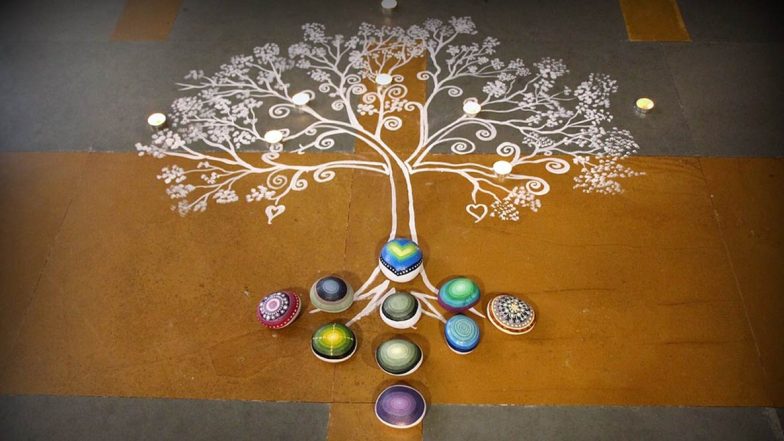 Simple Rangoli Designs for Makar Sankranti 2020: Quick and Beautiful Rangoli Patterns to Celebrate the Harvest Festival (Watch Videos)