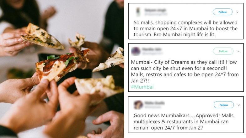 Mumbai Eateries and Malls to Remain Open 24/7 From January 27, Netizens Celebrate the Decision (Check Tweets)