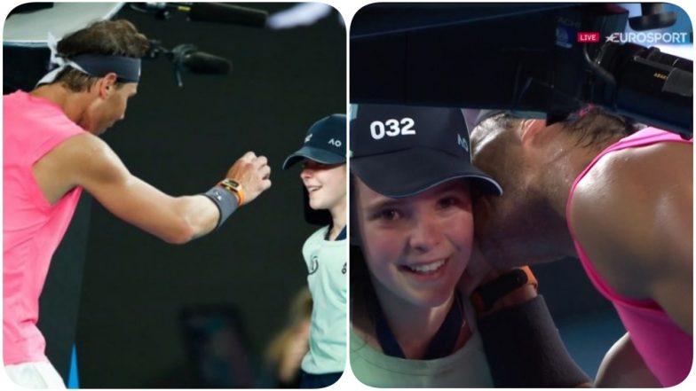 CUTE! Rafael Nadal Kisses Ball Girl's Cheek After She Gets Hit, Wife Xisca Perelló Smiles From Spectator Seat (Watch Video)