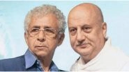 Naseeruddin Shah Gets Trolled on Twitter for Calling Colleague Anupam Kher a &lsquo;Clown&rsquo; and &lsquo;Sycophant&rsquo; (Read Tweets)