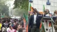 Dilip Ghosh Stops Ambulance And Orders Its Driver to Divert Route During Nadia Rally, Says 'TMC is Doing It Purposely to Disrupt Rally', Watch Video