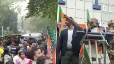 Dilip Ghosh Stops Ambulance And Orders Its Driver to Divert Route During Nadia Rally, Says 'TMC is Doing It Purposely to Disrupt Rally', Watch Video