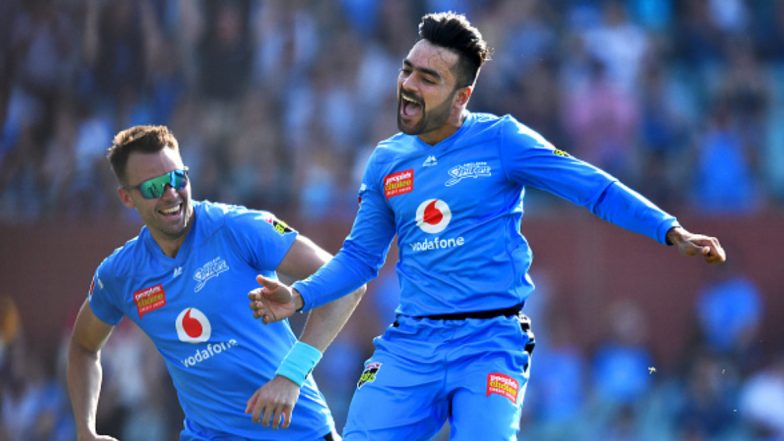 Rashid Khan Hat-Trick Video: Afghanistan Spinner Takes Three Wickets in Three Balls for Adelaide Strikers vs Sydney Sixers in BBL 2019-20