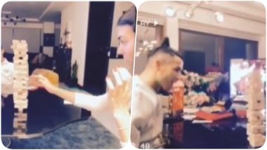 Cristiano Ronaldo Plays Jenga With CR7 Junior & Georgina Rodriguez, Juventus Star Wins the Game (Watch Video)