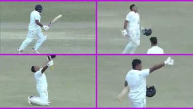 Watch Sarfaraz Khan's Pumped-up Celebration Video, 22-YO Scores Double Century During Himachal Pradesh vs Mumbai Ranji Trophy 2019-20 Match