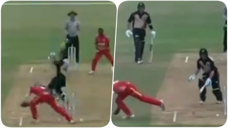Zimbabwe U-19 Cricketer Dane Schadendorf Replicates MS Dhoni’s Stumping in Match Against New Zealand (Watch Video)
