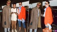 Ranveer Singh Sings &lsquo;Baar Baar Din Ye Aaye&rsquo; as Wifey Deepika Padukone Slices Birthday Cake at the Mumbai Airport (Watch Video)