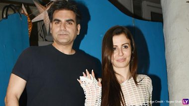 Arbaaz Khan and GF Giorgia Andriani Spotted Post Dinner Date, Couple Happily Poses for the Paparazzi (View Pics)