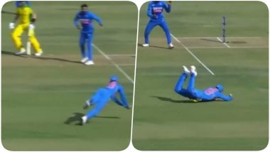 Virat Kohli Takes a Flyer to Dismiss Marnus Labuschagne During IND vs AUS 3rd ODI 2020, Emulates Robin Uthappa’s Catch Celebration; Twitterati React! (Watch Videos)